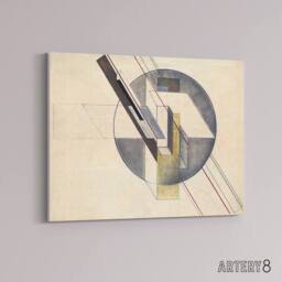 "Artery8 Gustav Klucis Construction Canvas Wall Art Print in Beige - Size: W24"" x H32""" - thumbnail 2