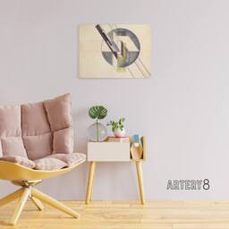 "Artery8 Gustav Klucis Construction Canvas Wall Art Print in Beige - Size: W24"" x H32""" - thumbnail 3