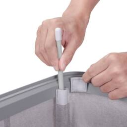 Gr8 Home Grey Double Laundry Seperation Hamper Clothes Washing Basket - thumbnail 6