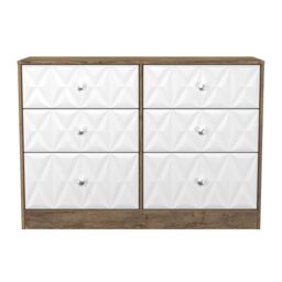 Ready Assembled 2 U Memphis 6 Drawer Wide Chest (Ready Assembled) in Dark Brown - thumbnail 2
