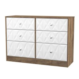 Ready Assembled 2 U Memphis 6 Drawer Wide Chest (Ready Assembled) in Dark Brown - thumbnail 4