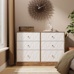 Ready Assembled 2 U Memphis 6 Drawer Wide Chest (Ready Assembled) in Dark Brown - thumbnail 1