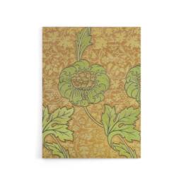 "Artery8 Flower Bloom Textile Detail Canvas Wall Art Print William Morris in Orange - Size: W18"" x H24""" - thumbnail 1