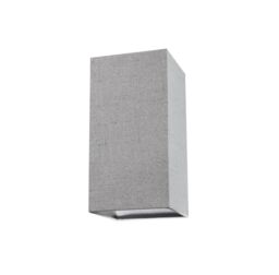 Happy Homewares Contemporary & Elegant Textured Linen Fabric Lamp Shade in Grey - Size: 12 inches - thumbnail 1