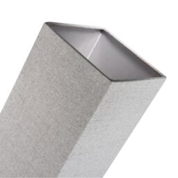 Happy Homewares Contemporary & Elegant Textured Linen Fabric Lamp Shade in Grey - Size: 12 inches - thumbnail 3
