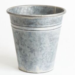 mysmartbuy Florist's Bucket - Galvanised Steel Flower Vase in Silver - Size: Small
