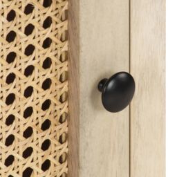 Berkfield Home Bedside Cabinet 40x30x50 cm Solid Mango Wood & Natural Cane in Brown - Size: 40 x 30 x 50 cm - thumbnail 6