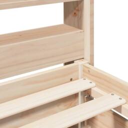 Berkfield Home Full Bed Frame without Mattress 135x190 cm Double Solid Wood Pine in Natural - thumbnail 9