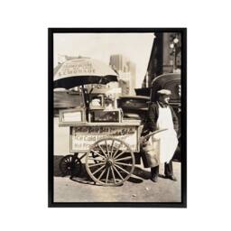 "Artery8 Lemonade & Hot Dog Stand Vintage Photo Framed Canvas Wall Art Print in Grey - Size: W12"" x H16""" - thumbnail 1