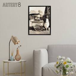 "Artery8 Lemonade & Hot Dog Stand Vintage Photo Framed Canvas Wall Art Print in Grey - Size: W12"" x H16""" - thumbnail 3