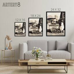 "Artery8 Lemonade & Hot Dog Stand Vintage Photo Framed Canvas Wall Art Print in Grey - Size: W12"" x H16""" - thumbnail 4
