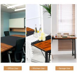 Costway Wooden Computer Desk Metal Frame Industrial Writing Workstation PC Laptop Table - thumbnail 6