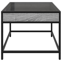 Berkfield Home Coffee Table with Infinity LED Grey Sonoma 50x50x41 cm - Size: 50 x 50 x 41 cm - thumbnail 7
