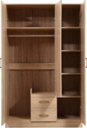 Harmin SONOMA OAK MIRRORED 3 DOOR, 2 DRAWER SOFT CLOSE WARDROBE in Light Oak - thumbnail 3