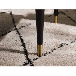 Cheshire Fluted Stone Top Coffee Table With 2 Drawers in White Marble & Black - thumbnail 3