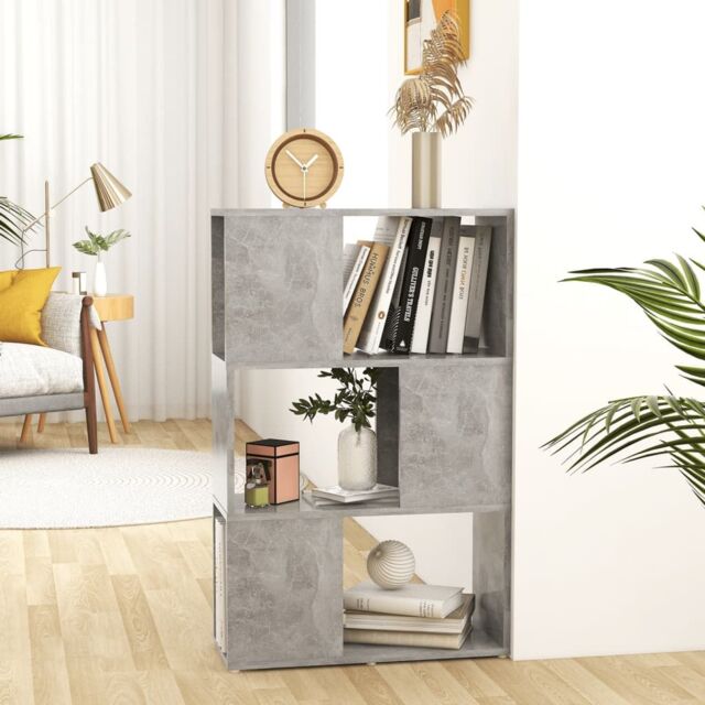 Berkfield Home Book Cabinet Room Divider Concrete Grey 60x24x94 cm Engineered Wood - Size: 60 x 24 x 94 cm - image 1