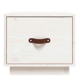 Berkfield Home Bedside Cabinet White 40x34x35 cm Solid Wood Pine - Size: 40 x 34 x 35 cm - thumbnail 5
