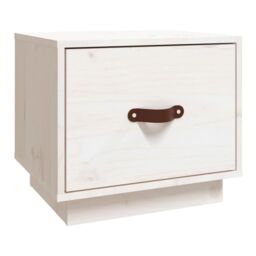 Berkfield Home Bedside Cabinet White 40x34x35 cm Solid Wood Pine - Size: 40 x 34 x 35 cm - thumbnail 2