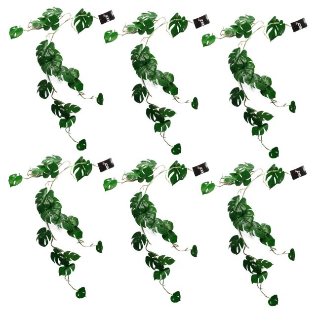 Leaf 6 x 100cm Artificial Hanging Trailing Monstera Plant in Green - Size: 6 x 100 cm - image 1