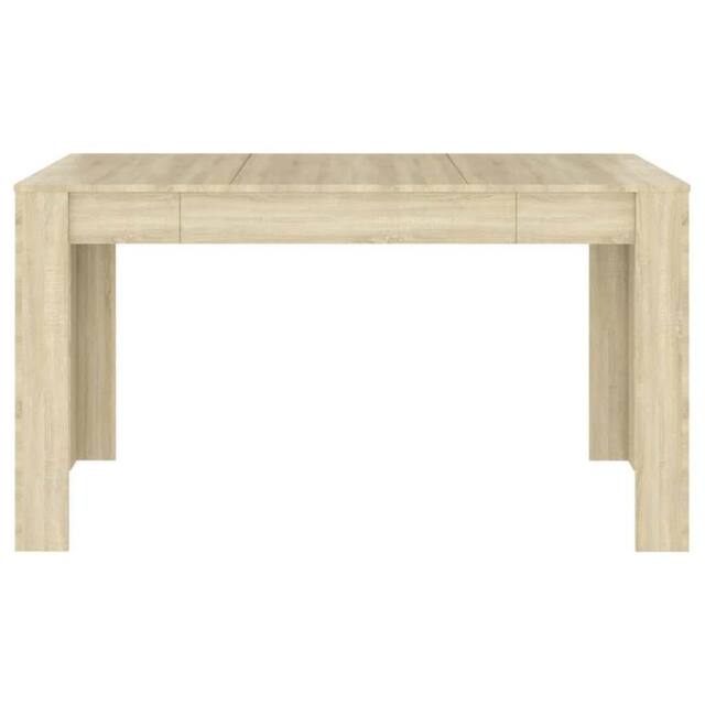 Berkfield Home Decorative Dining Table Sonoma Oak 140x74.5x76 cm Engineered Wood in Light Tan - image 1