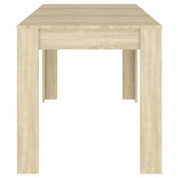 Berkfield Home Decorative Dining Table Sonoma Oak 140x74.5x76 cm Engineered Wood in Light Tan - thumbnail 4