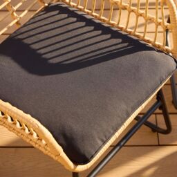 Nordlys Garden Lounge Set in Rattan & Metal in Black - thumbnail 4