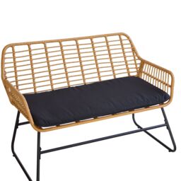 Nordlys Garden Lounge Set in Rattan & Metal in Black - thumbnail 9