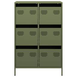 Berkfield Home Highboard Olive Green 68x39x101.5 cm Steel - thumbnail 5