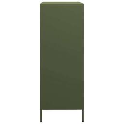 Berkfield Home Highboard Olive Green 68x39x101.5 cm Steel - thumbnail 6