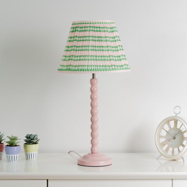 ValueLights Riza Tapered Fabric Pleated Easy Fit Small Lamp Shade in Pink - image 1