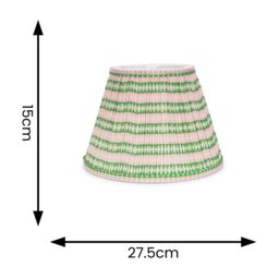 ValueLights Riza Tapered Fabric Pleated Easy Fit Small Lamp Shade in Pink - thumbnail 6
