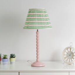 ValueLights Riza Tapered Fabric Pleated Easy Fit Small Lamp Shade in Pink - thumbnail 1