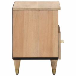 Berkfield Home Bedside Cabinets 2 pcs 40x33x46 cm Solid Wood Mango in Light Brown - Size: 40 x 33 x 46 cm - thumbnail 4