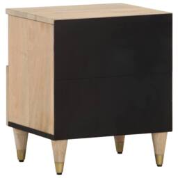 Berkfield Home Bedside Cabinets 2 pcs 40x33x46 cm Solid Wood Mango in Light Brown - Size: 40 x 33 x 46 cm - thumbnail 5