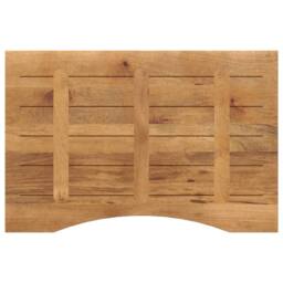 Berkfield Home Desk Top with Curve 100x50x2.5 cm Solid Wood Rough Mango in Brown - thumbnail 5