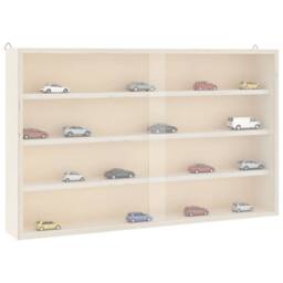 Berkfield Home Wall Display Cabinet with Doors 60x8.5x37 cm in Light Sand - thumbnail 2