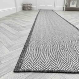 runrug Carpet Runner Rug - Indoor/Outdoor, Reversible, 2mm - 'Illusion' in Grey - Size: 60 cm x 390 cm - thumbnail 5