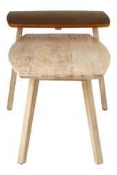 Orsina Elm Wood Rectangular Coffe Table, Gold Finished Accent Table, Ample Storage Table For Outdoor Patio in Natural - thumbnail 4