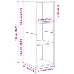 Berkfield Home Wall-mounted with Storage 4 pcs Black oak 37 x 37 x 142.5 cm Engineered wood - thumbnail 9