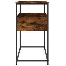 Berkfield Home Decorative Console Table Smoked Oak 75x40x75 cm Engineered Wood in Brown - Size: 75 x 40 x 75 cm - thumbnail 7