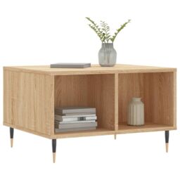 Berkfield Home Coffee Table Sonoma Oak 60x50x36.5 cm Engineered Wood in Brown - thumbnail 3