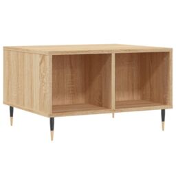 Berkfield Home Coffee Table Sonoma Oak 60x50x36.5 cm Engineered Wood in Brown - thumbnail 6