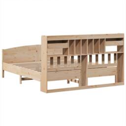 Berkfield Home Bookcase Bed without Mattress 180x200 cm Super King Solid Wood Pine in Light Tan - thumbnail 6