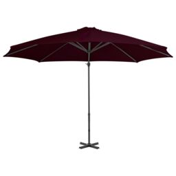 Berkfield Home Cantilever Umbrella with Aluminium Pole Red 300 cm - thumbnail 2
