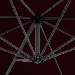 Berkfield Home Cantilever Umbrella with Aluminium Pole Red 300 cm - thumbnail 5