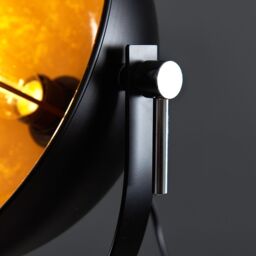 ValueLights Morpho Retro Photography Black Metallic Deep Dome Tripod Floor Lamp in Metallic Gold - thumbnail 4