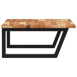 Berkfield Home Elegant Basin Shelf Wall Mounted Steel & Solid Wood Acacia in Brown - thumbnail 5