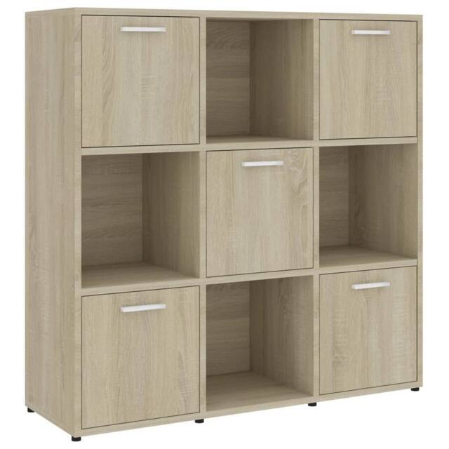 Berkfield Home Book Cabinet Sonoma Oak 90x30x90 cm Engineered Wood in Brown - Size: 90 x 30 x 90 cm - image 1