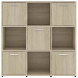 Berkfield Home Book Cabinet Sonoma Oak 90x30x90 cm Engineered Wood in Brown - Size: 90 x 30 x 90 cm - thumbnail 6