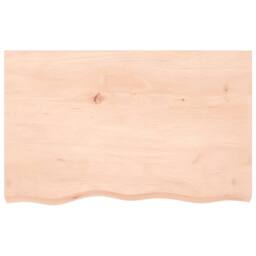 Berkfield Home Table Top 80x50x(2-6) cm Untreated Solid Wood Oak in Light Oak - thumbnail 3